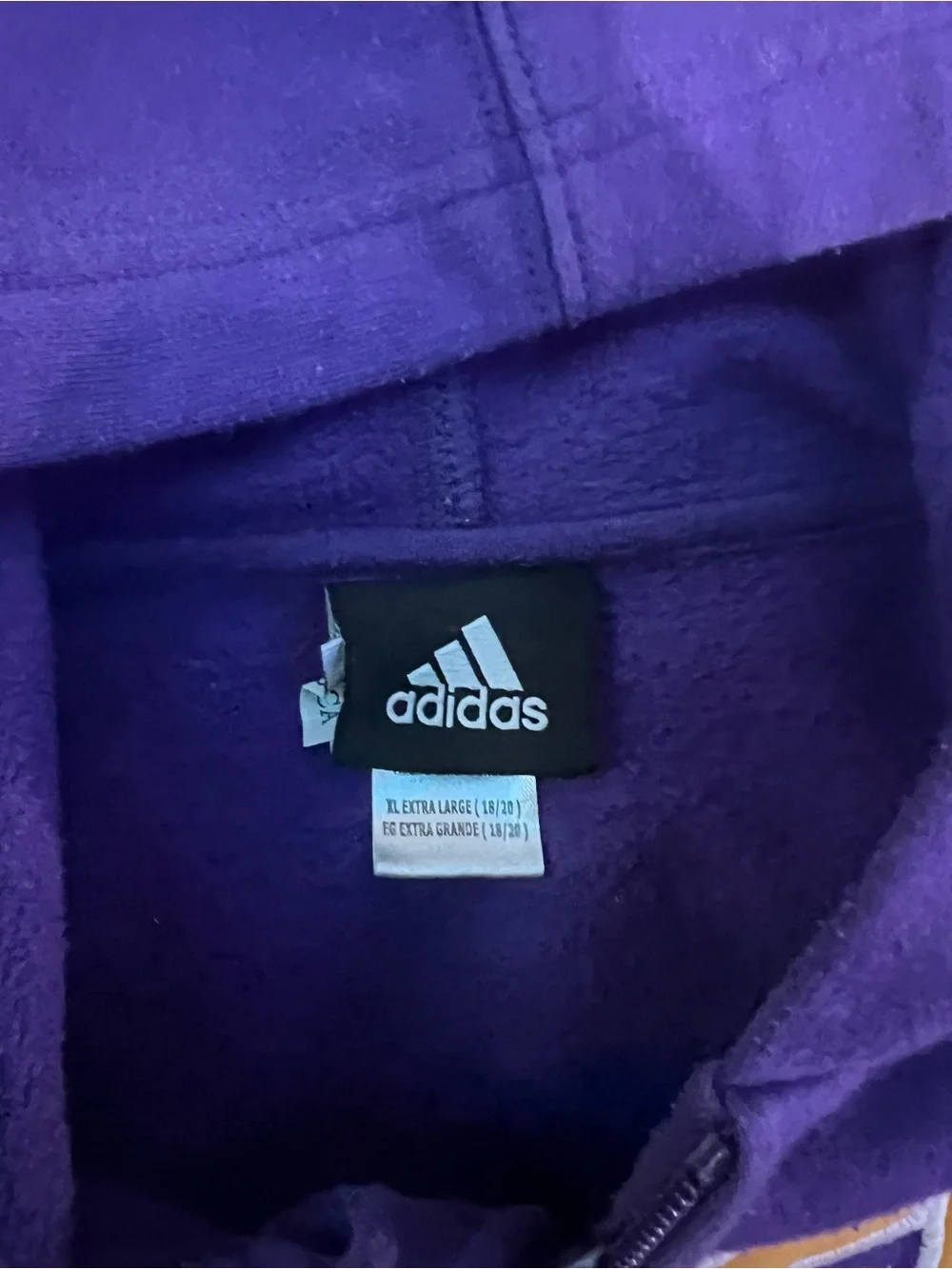 adidas Purple and Yellow Los Angeles Lakers Zip up